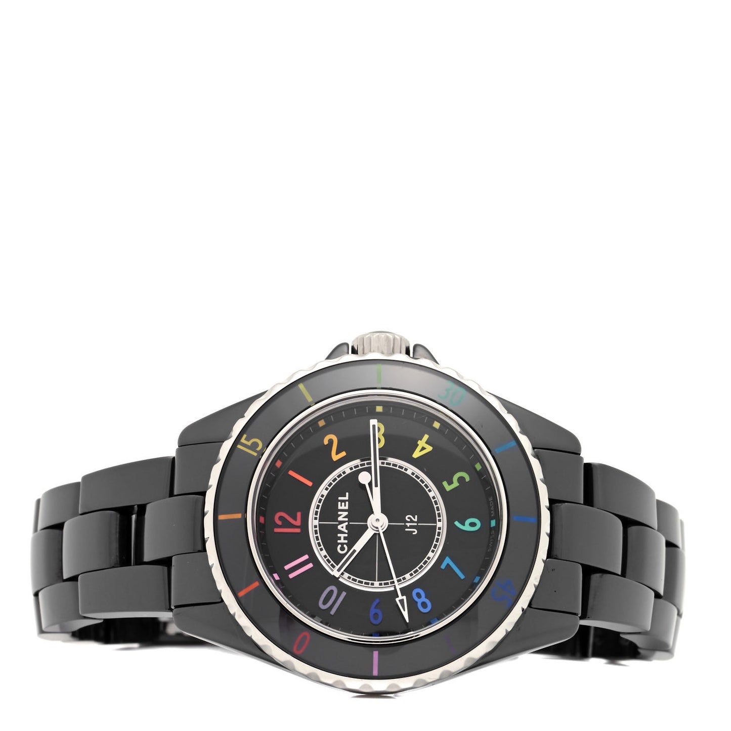 Stainless Steel Ceramic 33mm J12 Electro Quartz Watch Black