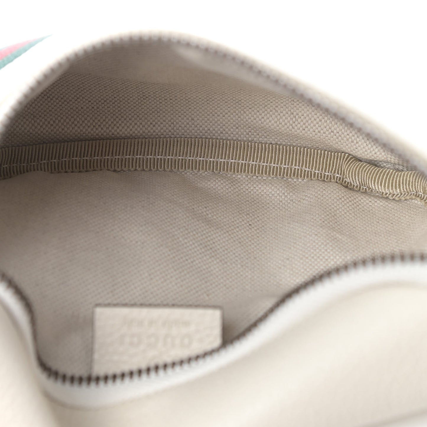 Grained Calfskin Small Logo Belt Bag White
