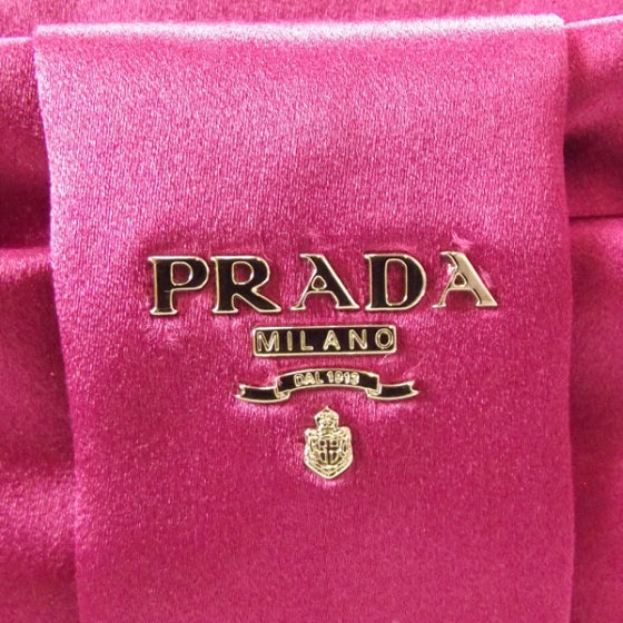 Prada Satin Bow Clutch 8 of 11