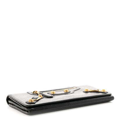 Balenciaga Agneau Giant 12 Gold Hardware Money Wallet Black 4 of 7