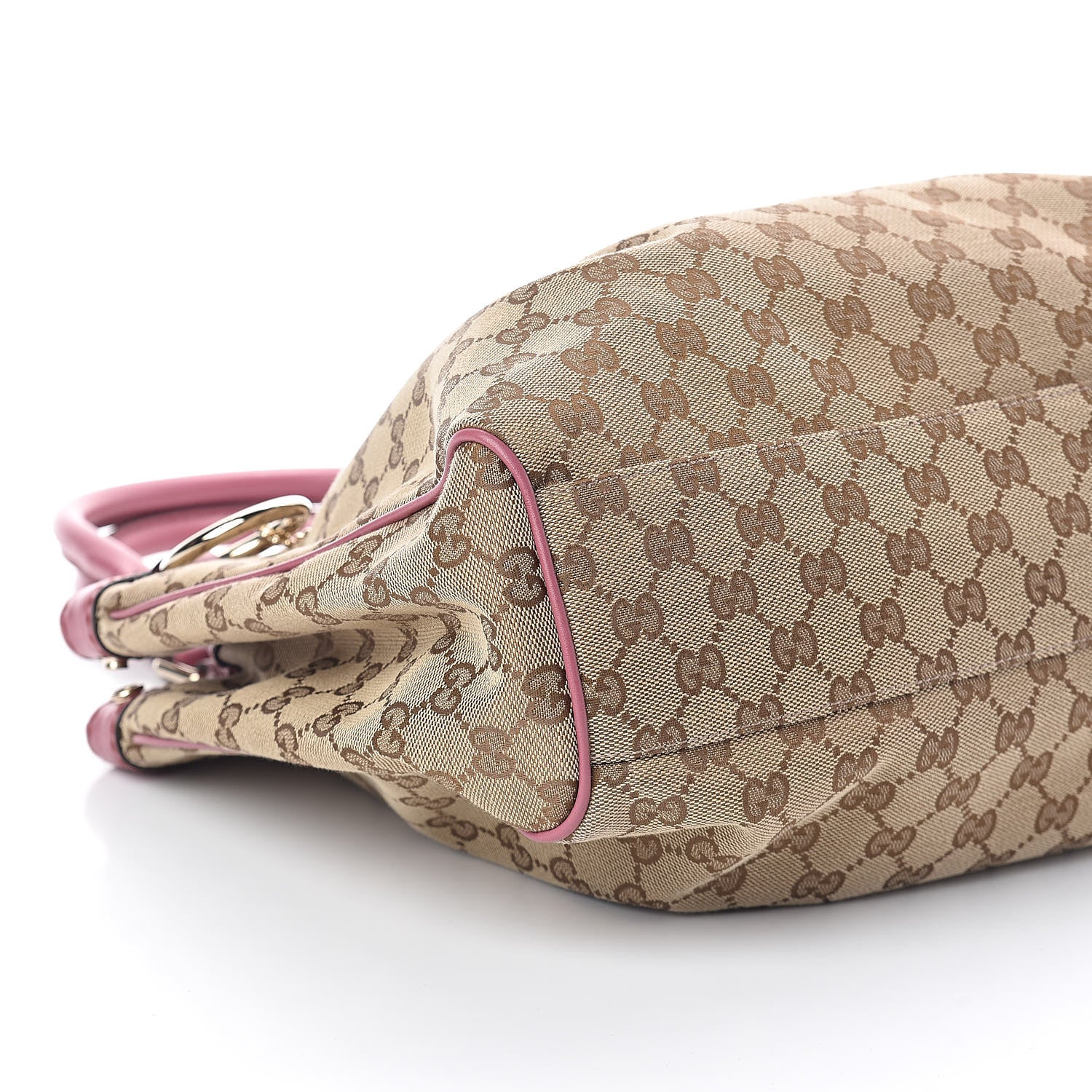 Gucci Monogram Margaux Calfskin Medium Sukey Tote Beige Ebony Vintage Rose 9 of 10