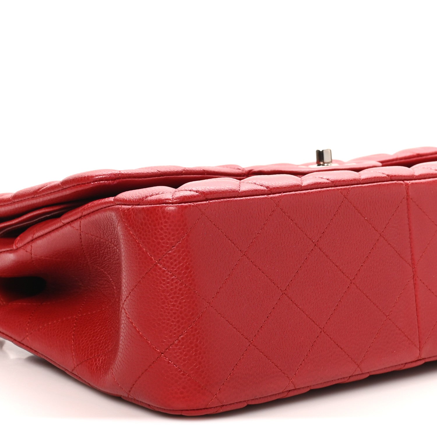 Chanel Caviar Quilted Jumbo Double Flap Dark Red 9 of 11