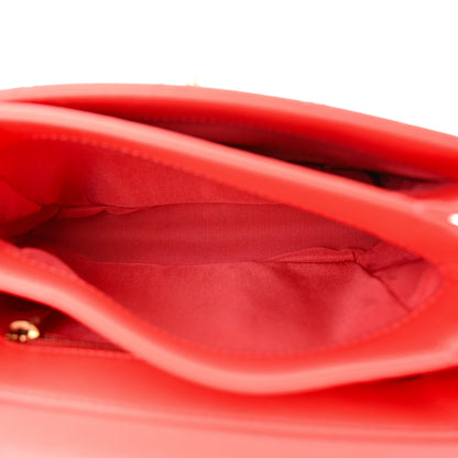 Chanel Calfskin Quilted Metal Small Top Handle Envelope Flap Red 5 of 12