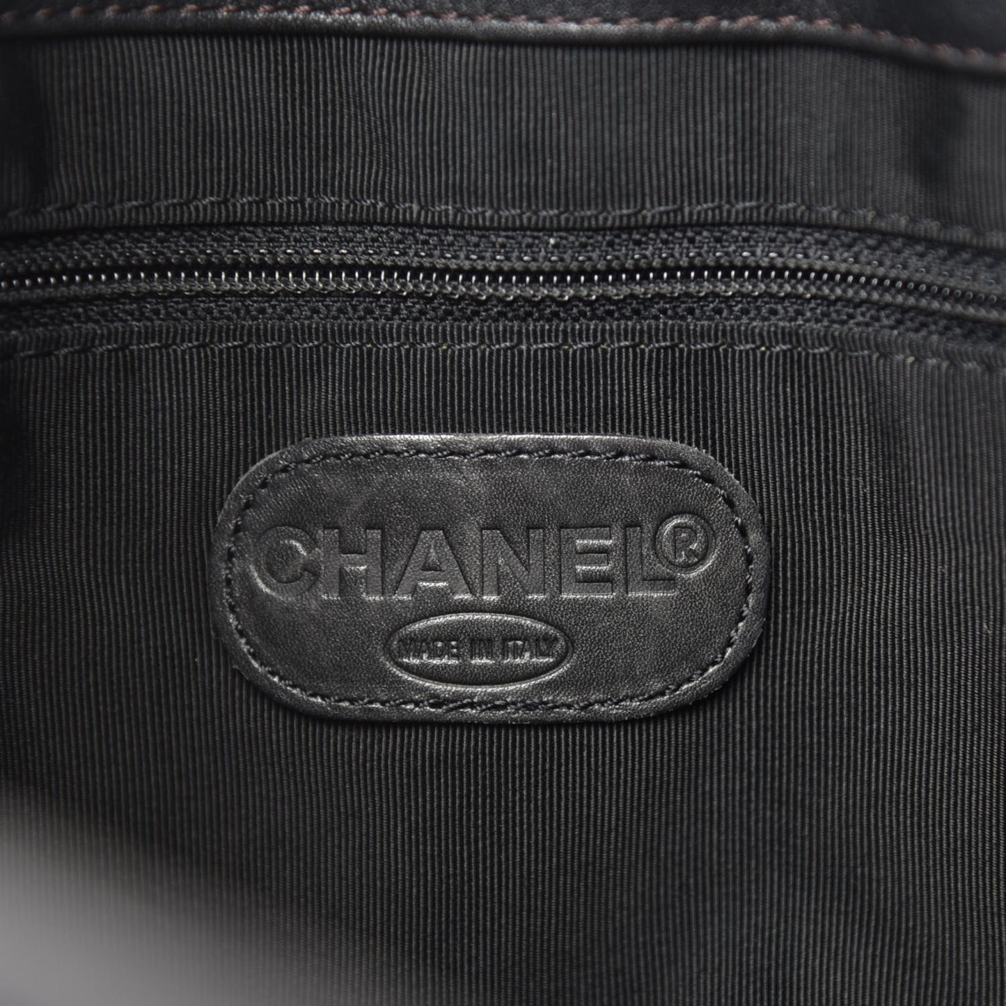 Calfskin CC Shoulder Bag Black