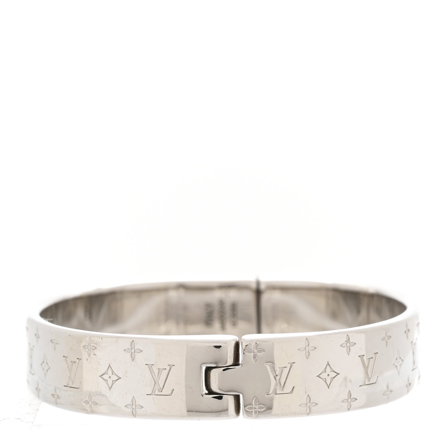 Brass Palladium Plated Nanogram Cuff S Silver