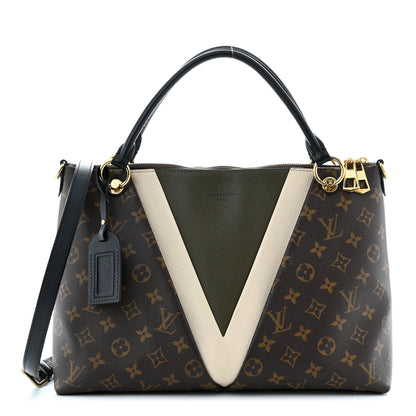 Louis Vuitton Monogram V Tote MM Khaki Cream 1 of 16