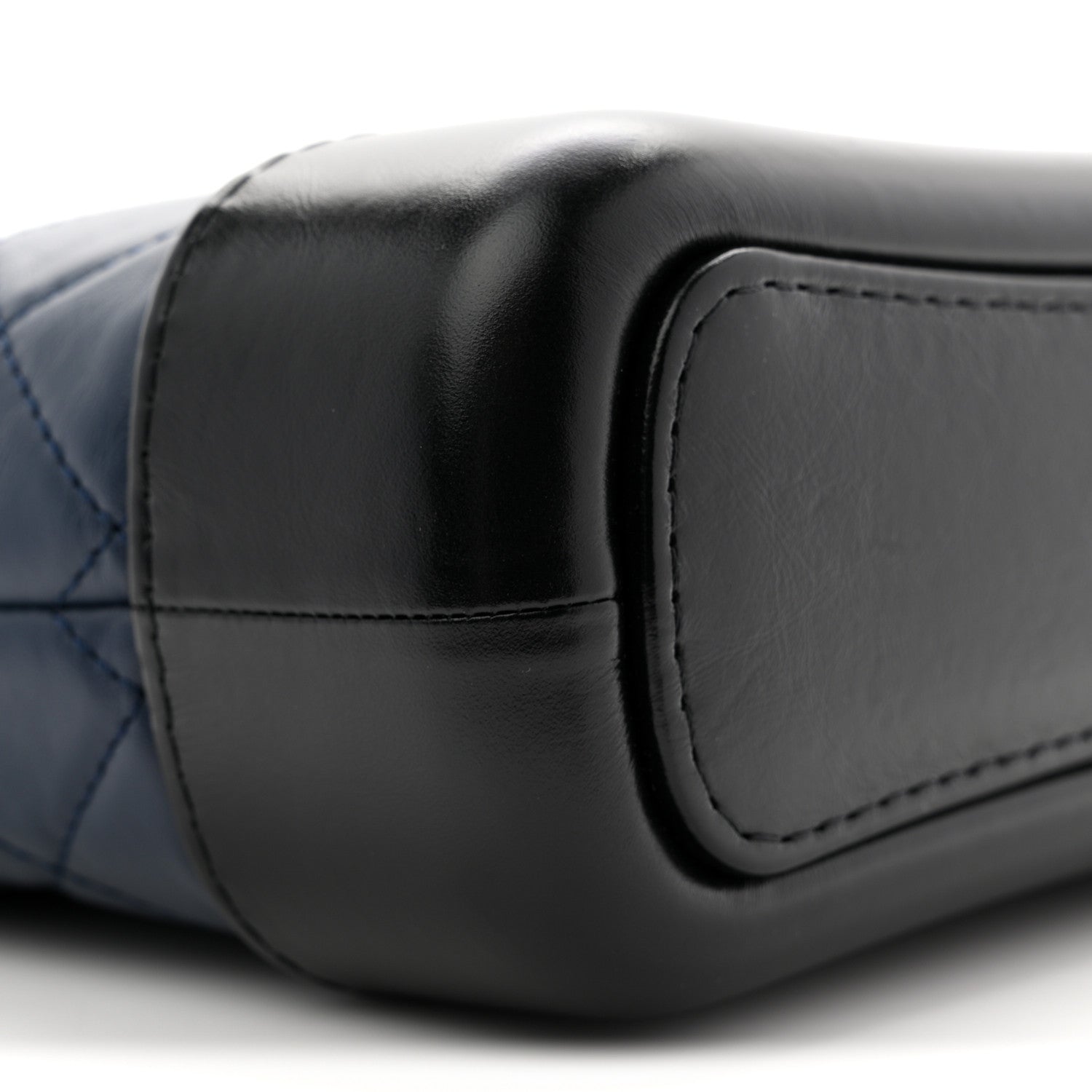 Chanel Aged Calfskin Quilted Small Gabrielle Hobo Navy Black 9 of 11