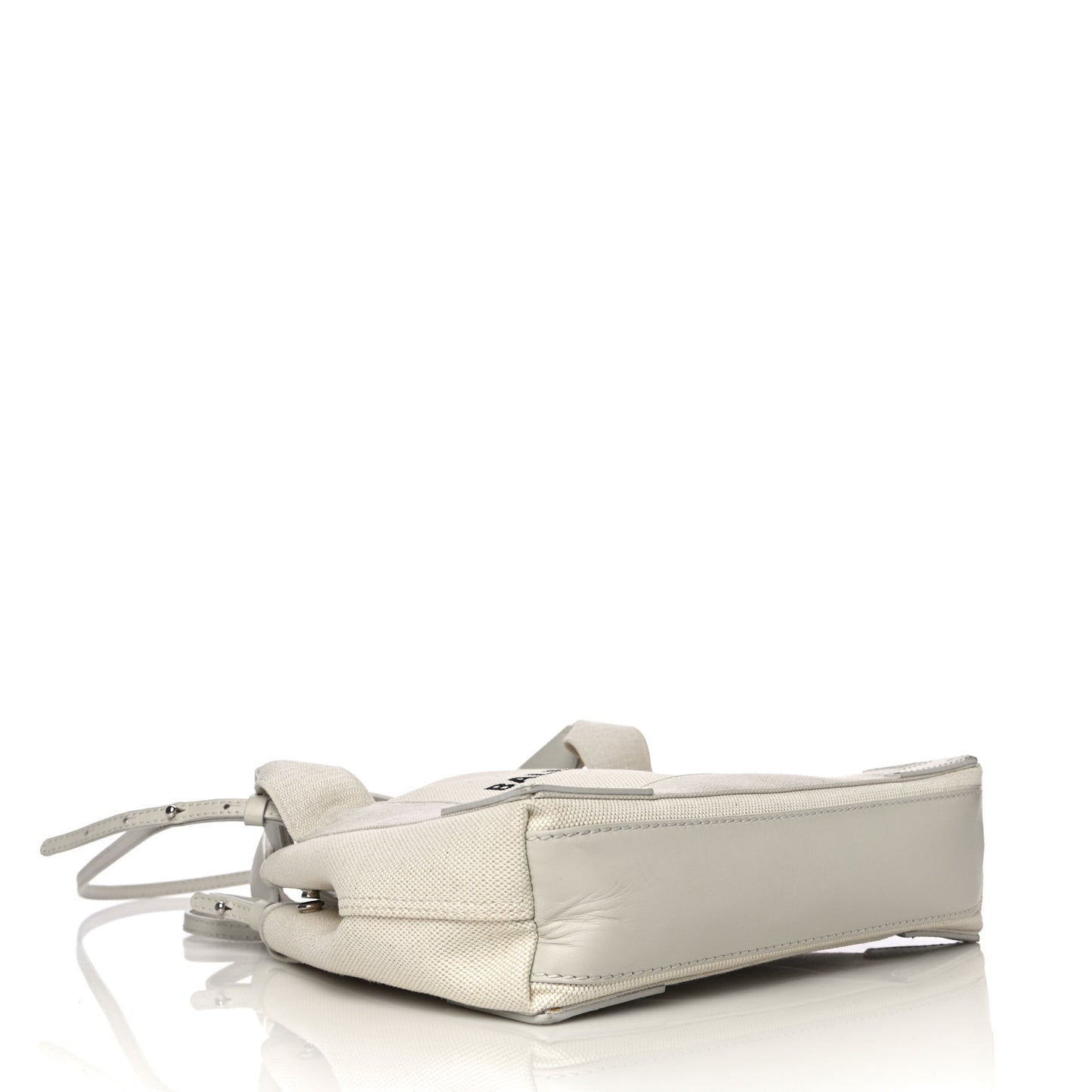 Cotton Canvas Calfskin Navy Cabas XS Natural