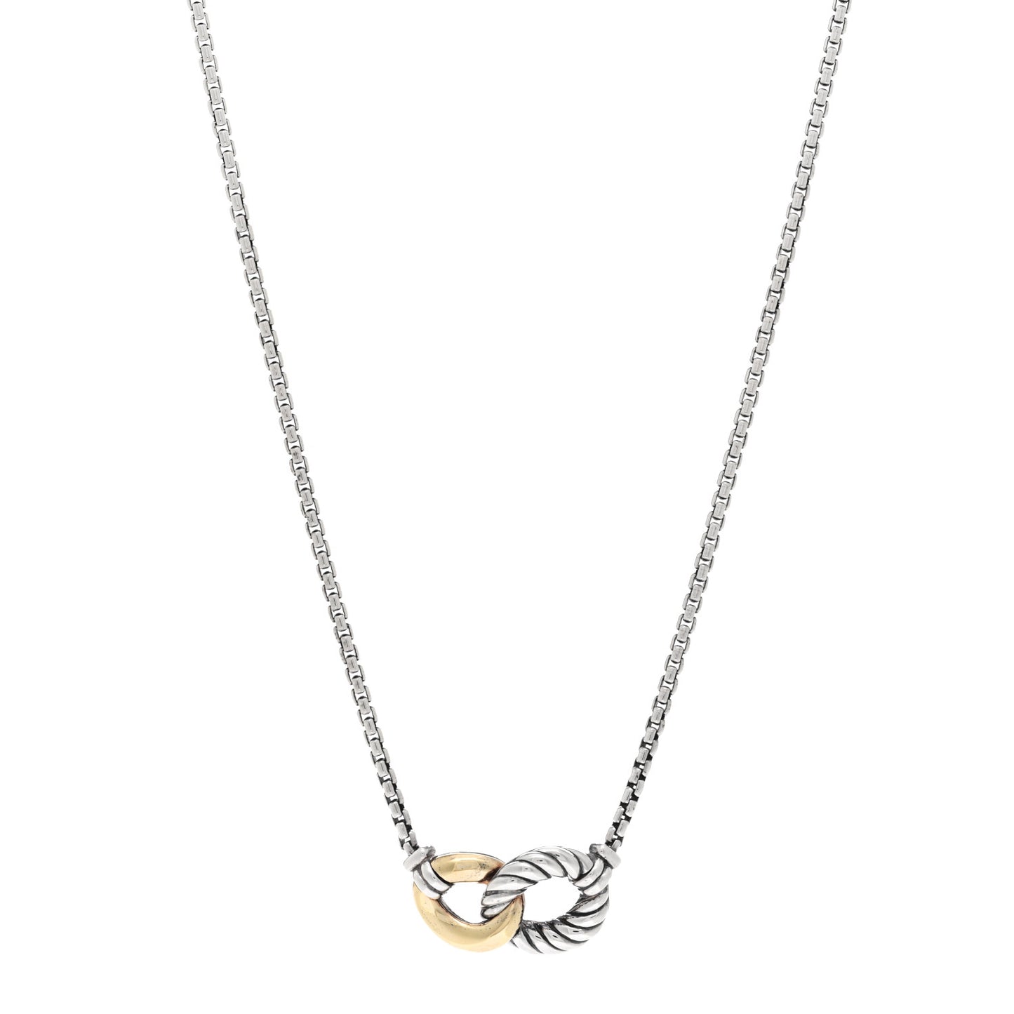 Sterling Silver 18K Yellow Gold Belmont Pendant Necklace