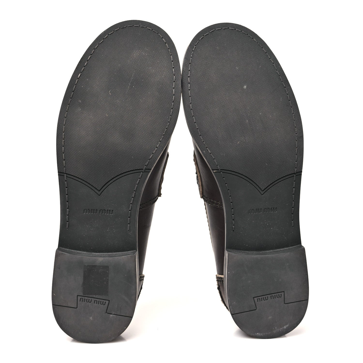 Miu Miu Spazzolato Penny Loafer 39 Ebony 6 of 8