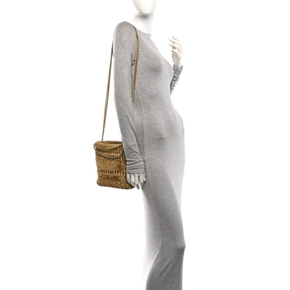 Chanel Metallic Calfskin Macrame Mini Chanel 22 Gold 2 of 10