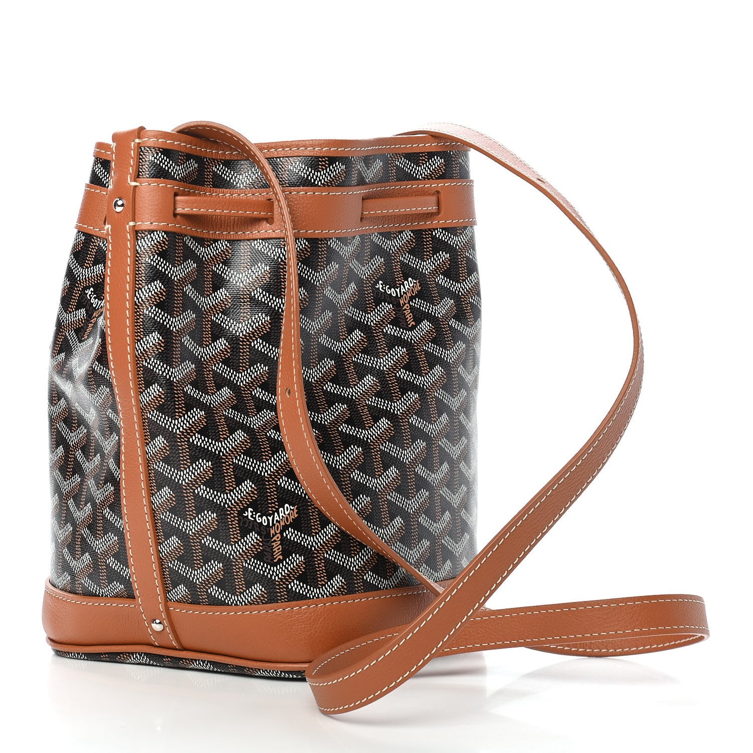 Goyard Goyardine Petit Flot Bucket Bag PM Black Gold 2 of 7