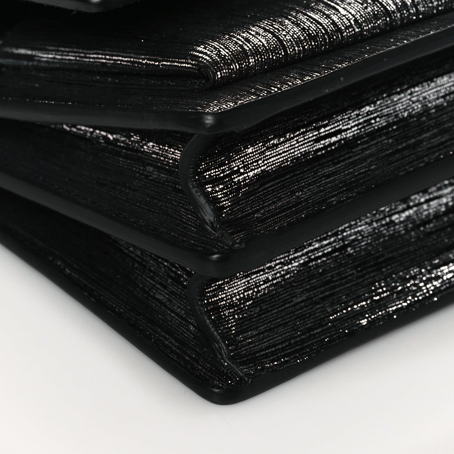 Saint Laurent Metallic Lambskin Lame Small Monogram Sunset Black Platine 8 of 10