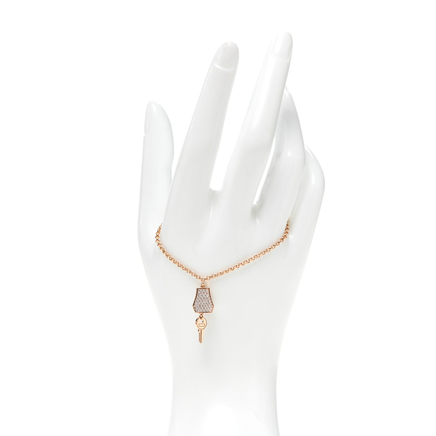 18K Rose Gold Diamond PM Kelly Clochette Bracelet SH