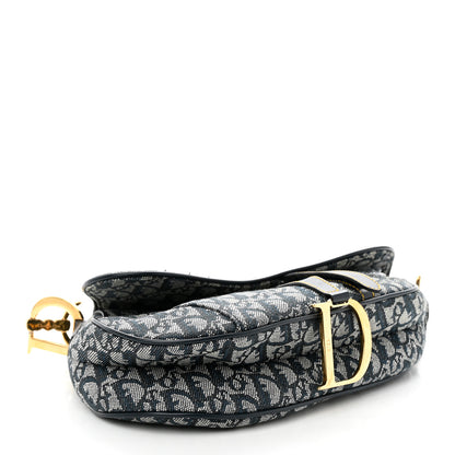 Christian Dior Monogram Saddle Bag Blue 4 of 11