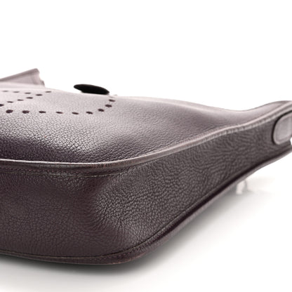 Hermes Taurillon Clemence Evelyne PM Raisin 9 of 12