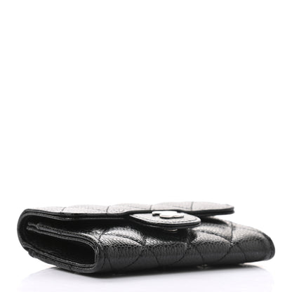 Chanel Caviar Quilted Flap Card Holder Wallet Black 3 of 7