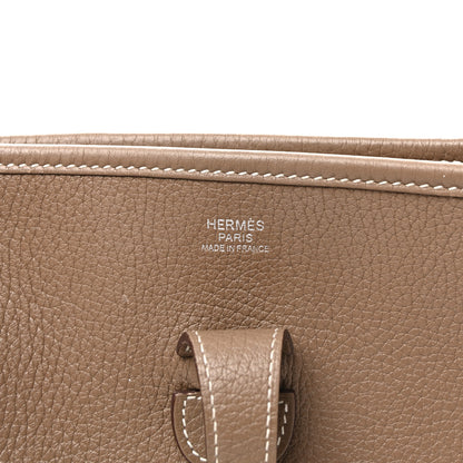 Hermes Taurillon Clemence Evelyne III PM Etoupe 6 of 12