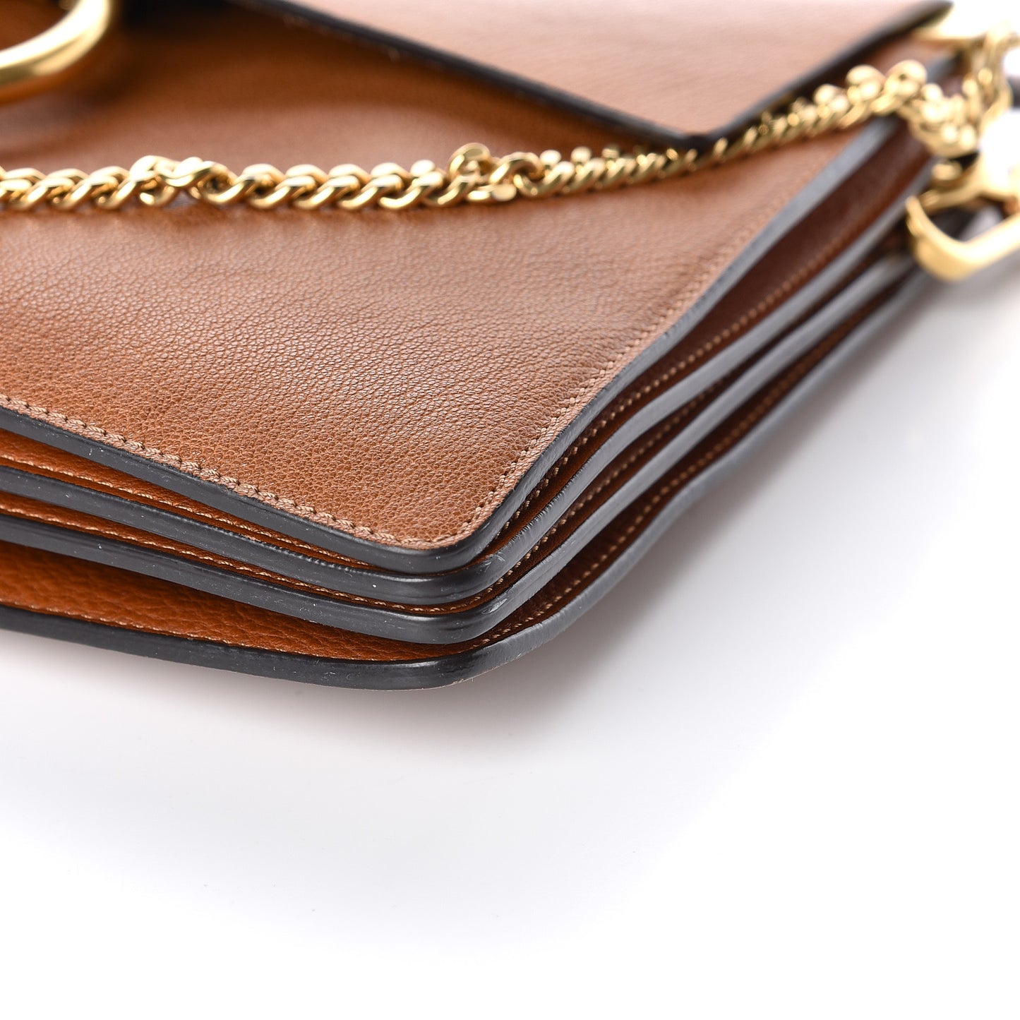 Goatskin Medium Faye Shoulder Bag Caramel