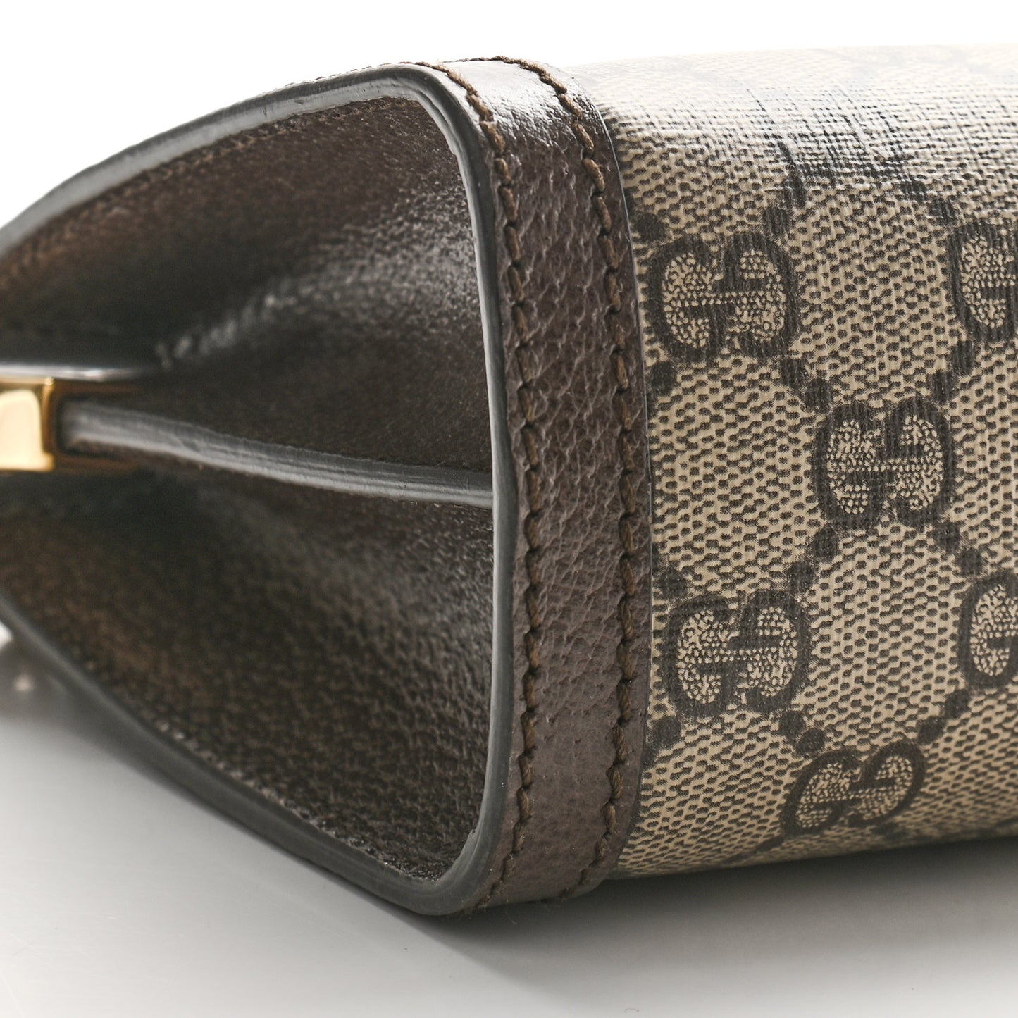 GG Supreme Monogram Web Small Ophidia Chain Shoulder Bag Brown