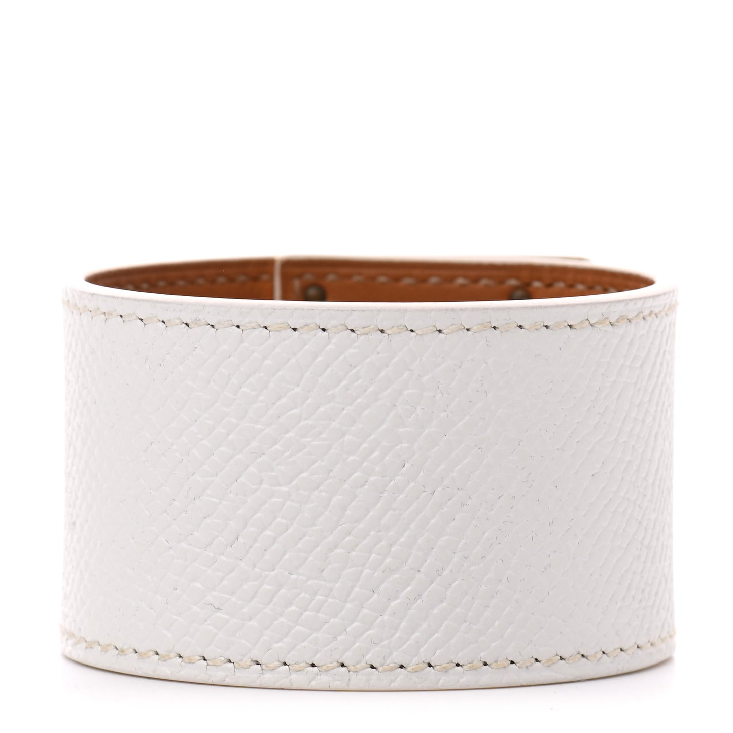 Epsom Kelly Dog Bracelet White
