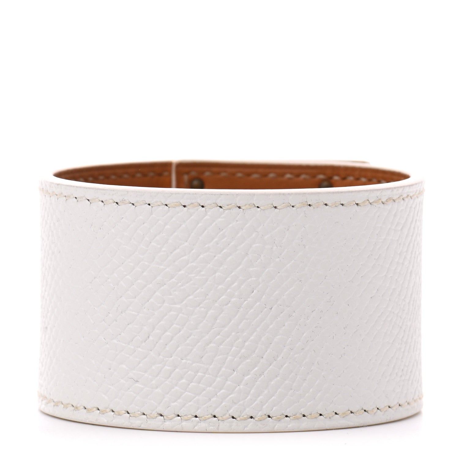 Hermes Epsom Kelly Dog Bracelet White 3 of 6