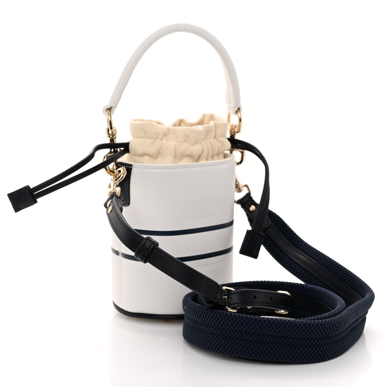 Christian Dior Calfskin Small Dior Vibe Bucket White Blue 3 of 9
