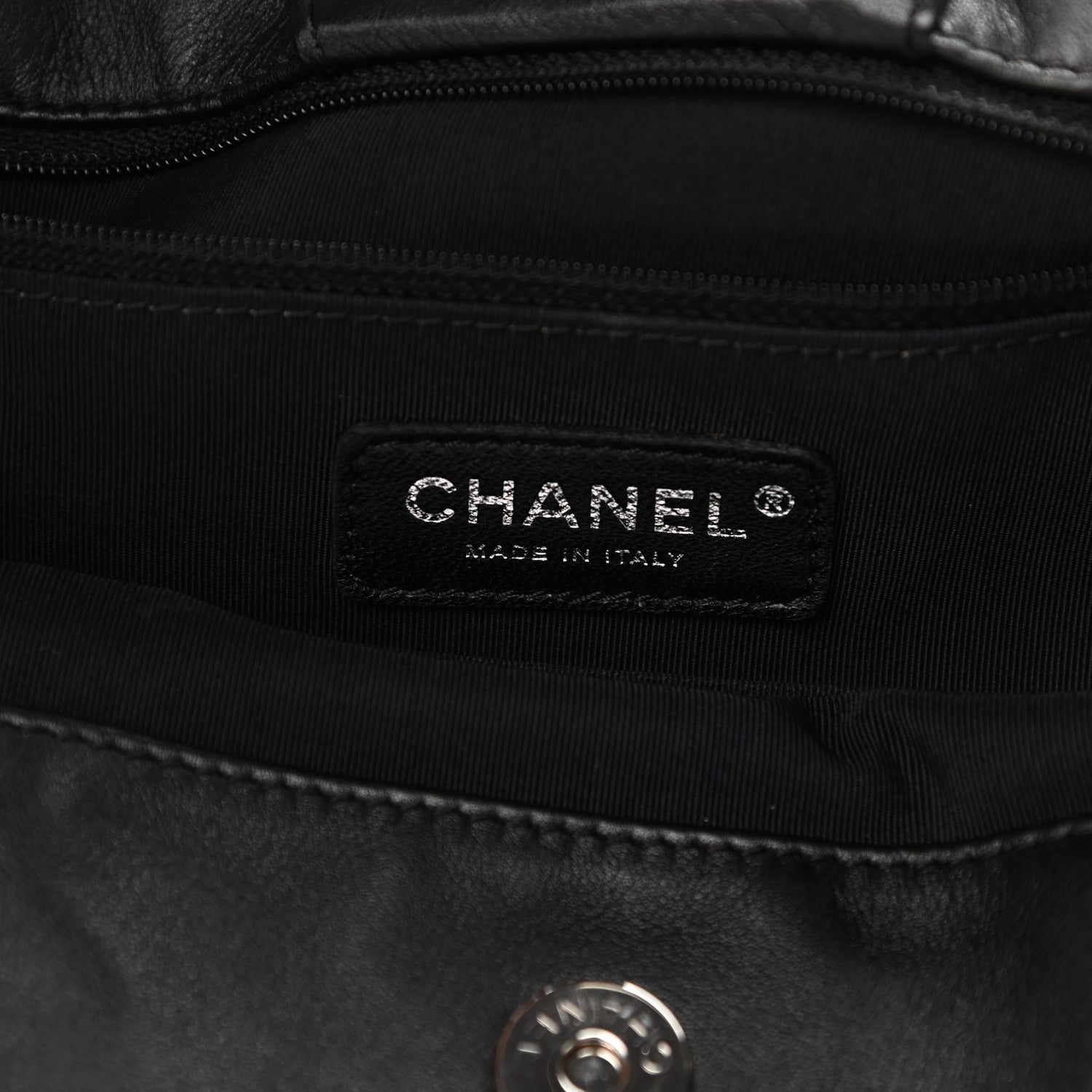 Chanel Canvas Camellia Embossed Tote Black 8 of 10