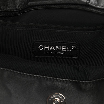 Chanel Canvas Camellia Embossed Tote Black 8 of 10