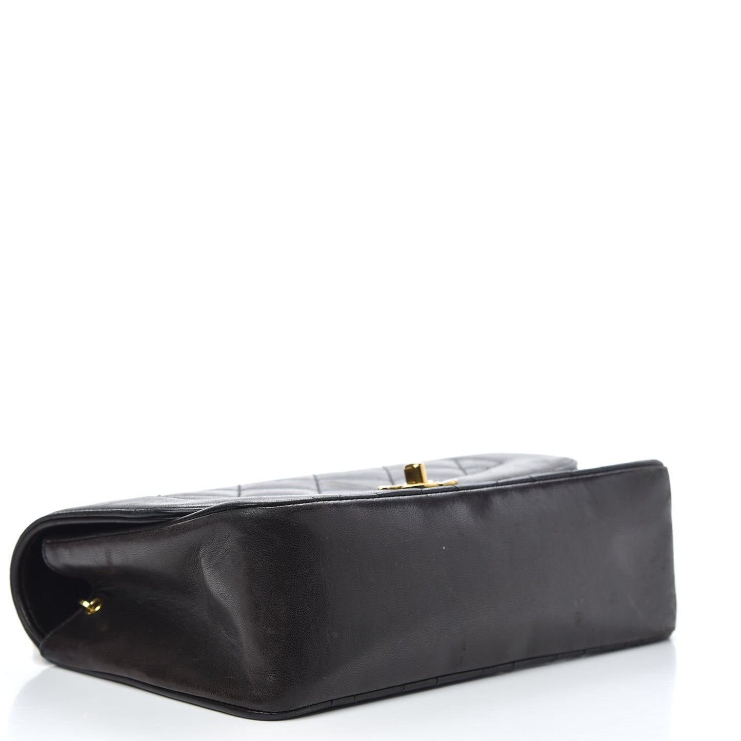 Lambskin Quilted Small Single Flap Black