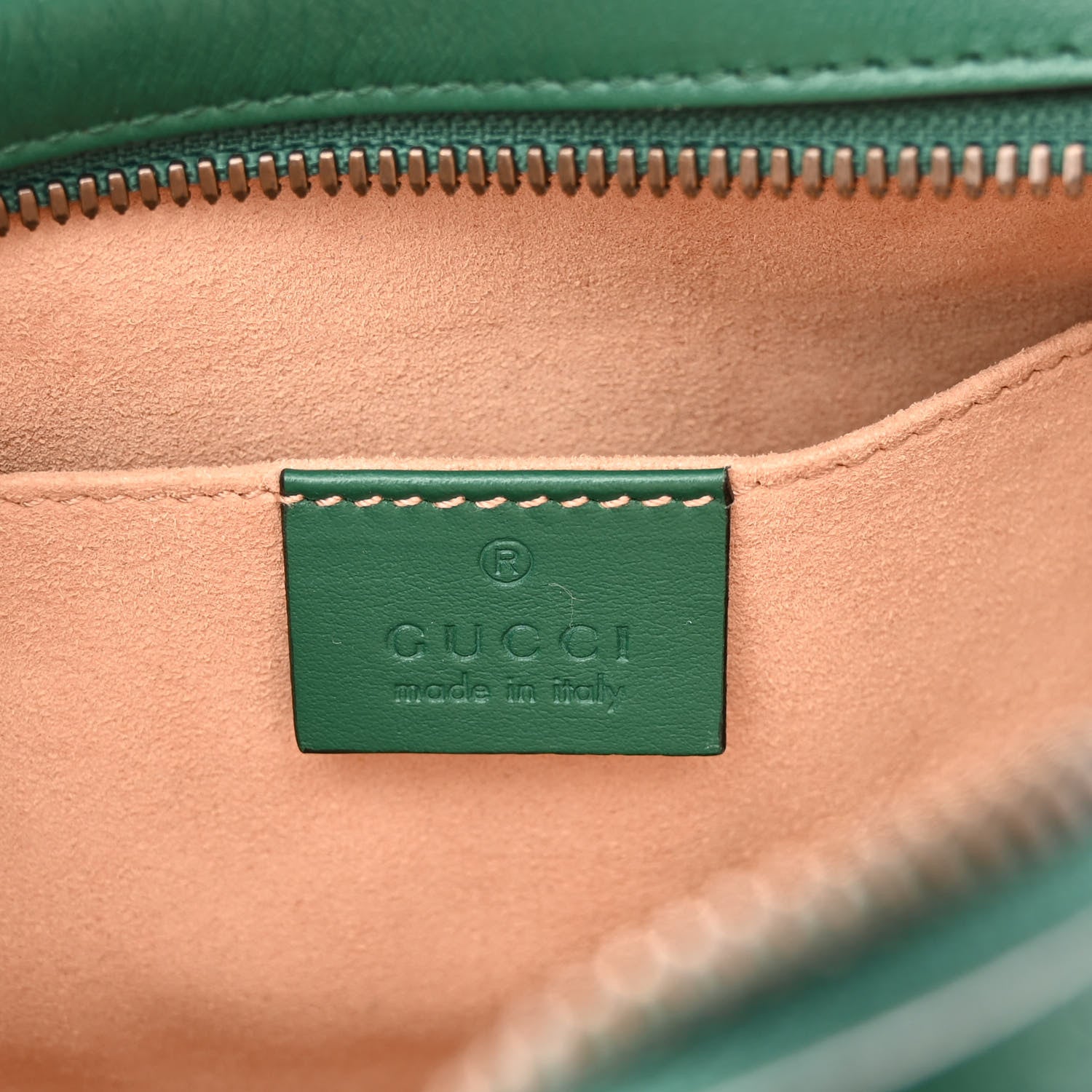 Gucci Calfskin Matelasse Small GG Marmont Chain Shoulder Bag Emerald Green 6 of 10