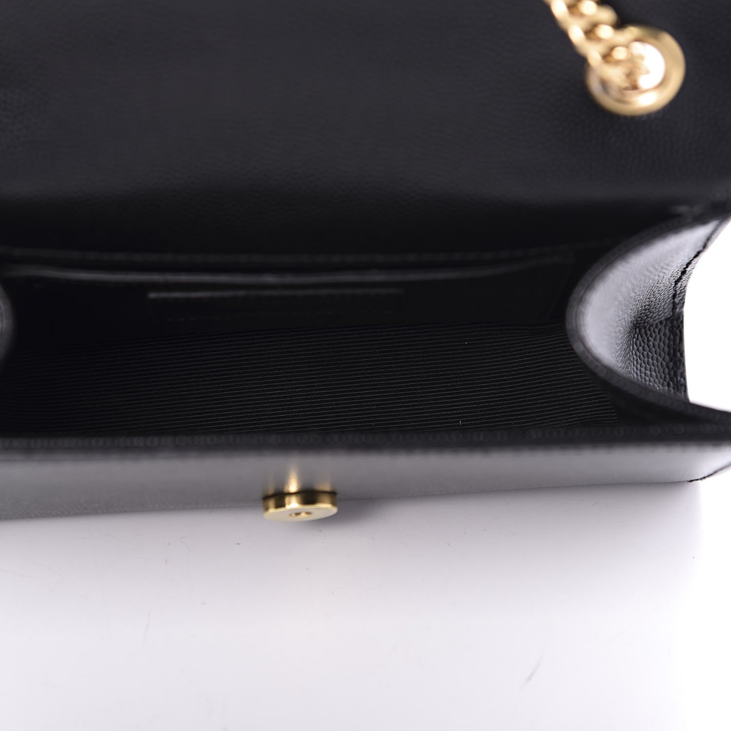 Saint Laurent Grain De Poudre Small Monogram Kate Satchel Black 5 of 12