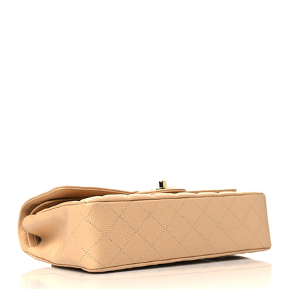 Chanel Caviar Quilted Medium Double Flap Beige 4 of 9