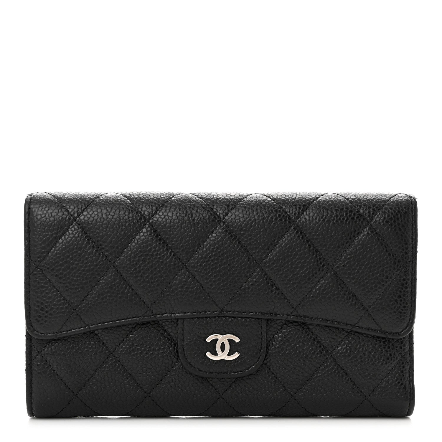 Chanel Caviar Quilted Large Flap Wallet Black 1 of 10