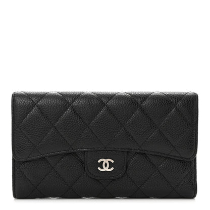 Chanel Caviar Quilted Large Flap Wallet Black 1 of 10