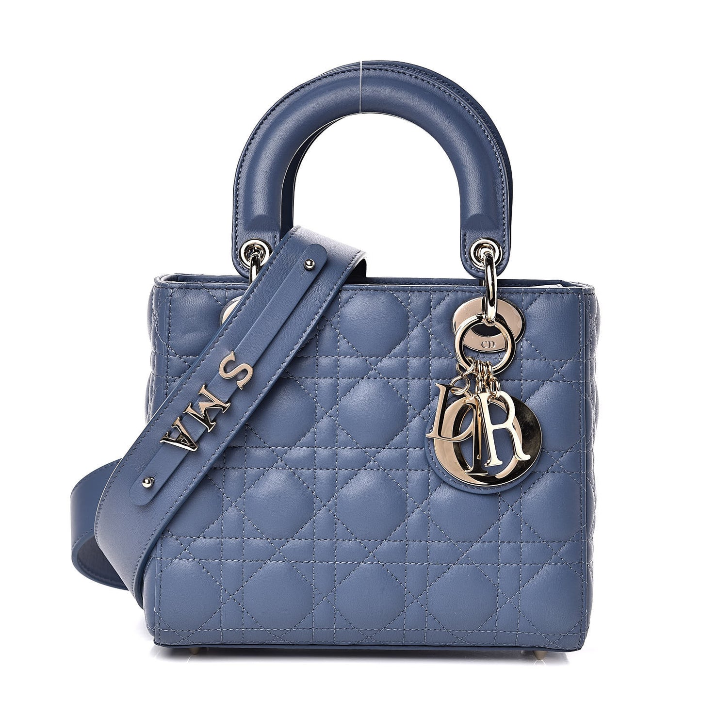 Lambskin Cannage Small My ABCDior Lady Dior Denim Blue