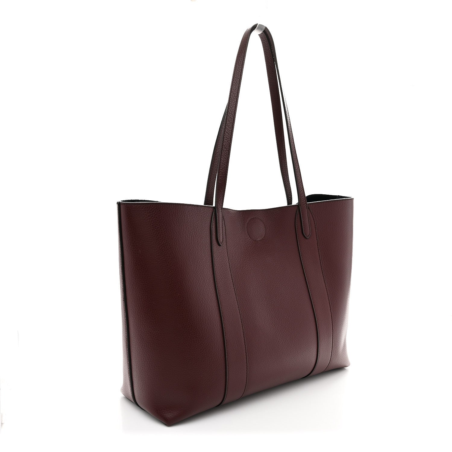 Mulberry Small Classic Grain Bayswater Tote Burgundy Oxford Blue 3 of 10