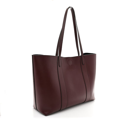 Mulberry Small Classic Grain Bayswater Tote Burgundy Oxford Blue 3 of 10