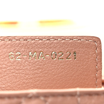 Christian Dior Calfskin Cannage Small Caro Bag Rose De Vents 6 of 8