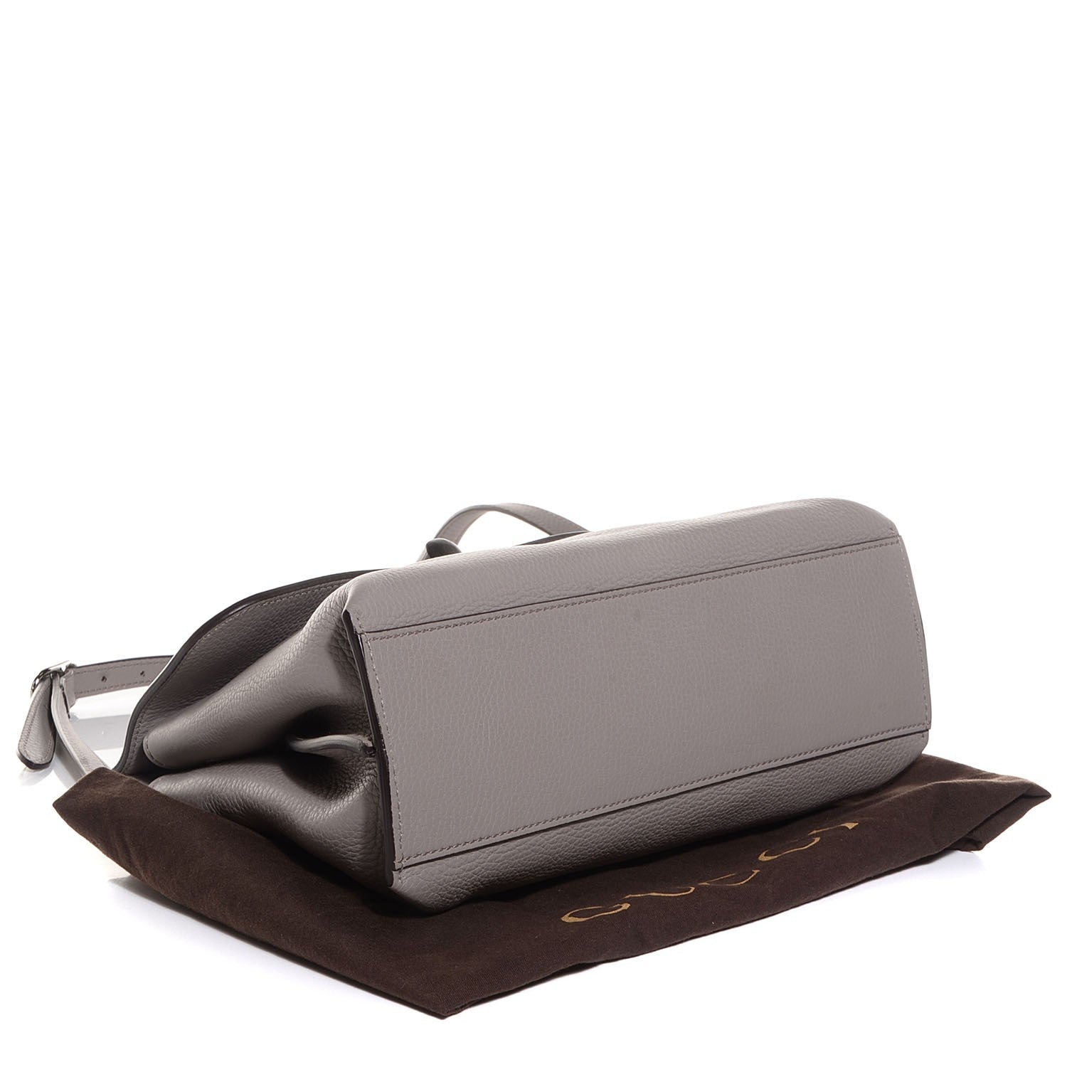 Gucci Cellarius Calfskin Small Bamboo Daily Top Handle Bag Storm Grey 5 of 10