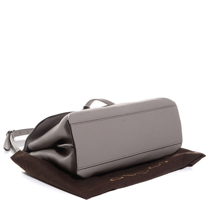 Gucci Cellarius Calfskin Small Bamboo Daily Top Handle Bag Storm Grey 5 of 10