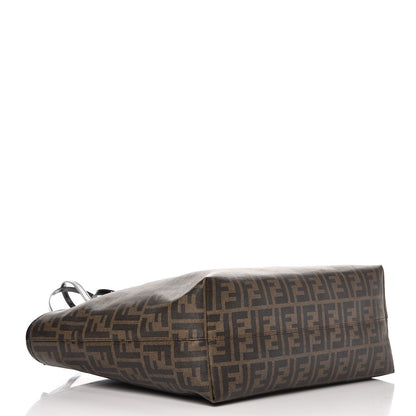 Fendi Zucca Spalmati Patent Baguette Print Medium Roll Tote Tobacco 4 of 12