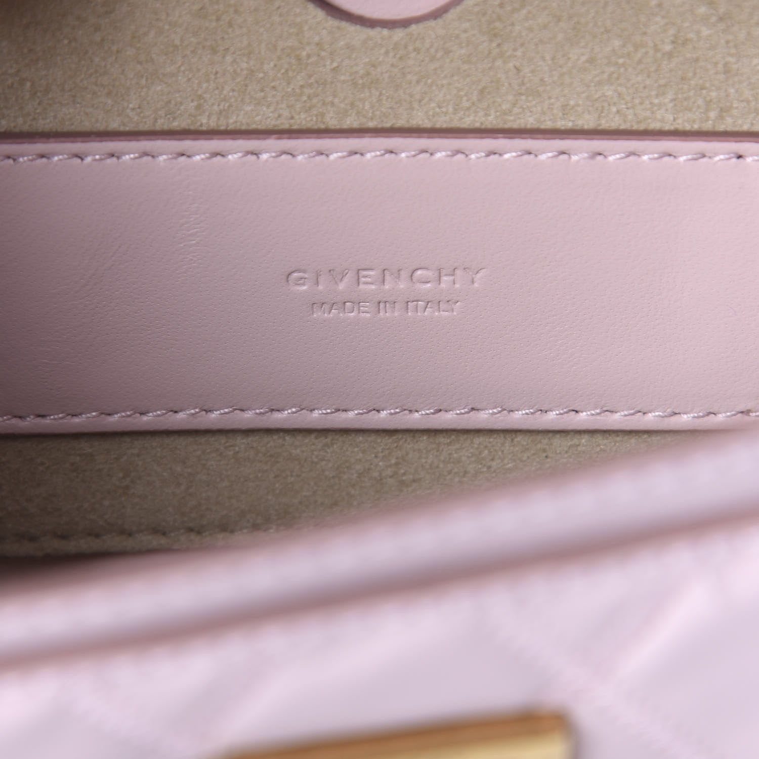 Givenchy Goatskin Quilted GV3 Mini Pocket Convertible Bag Pale Pink 8 of 9