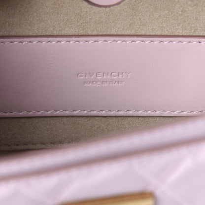 Givenchy Goatskin Quilted GV3 Mini Pocket Convertible Bag Pale Pink 8 of 9