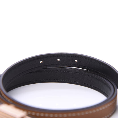 Hermes Epsom Swift 13mm Romance Belt 70 Gold Black 4 of 6