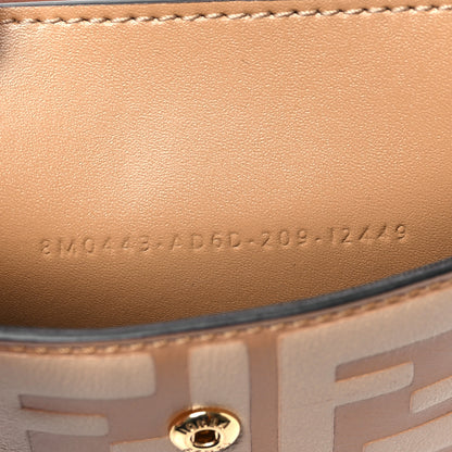 Fendi Vitello Termosport F is Fendi FF 1974 Embossed Phone Pouch Miele Scuro 5 of 6