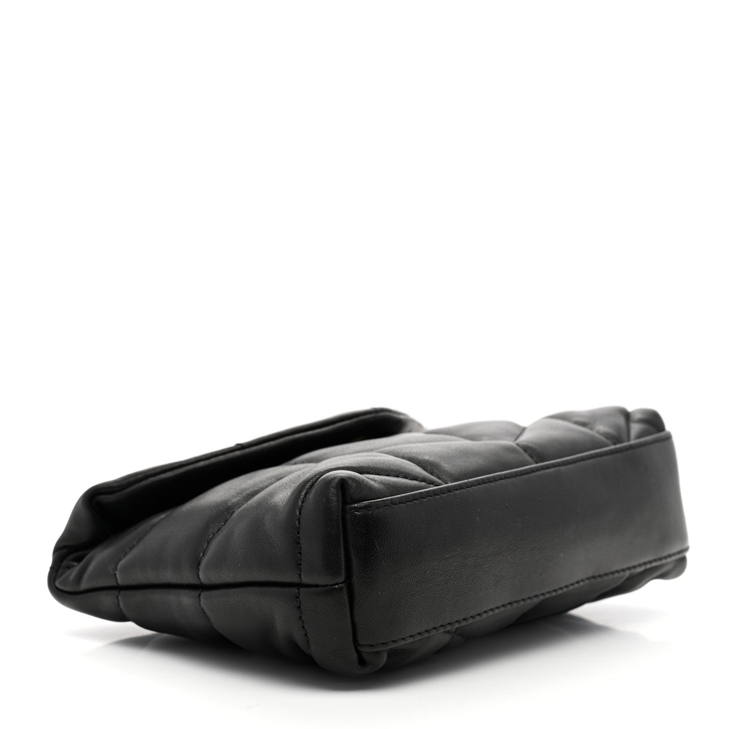 Saint Laurent Lambskin Monogram Loulou Puffer Pouch Clutch Black 4 of 9
