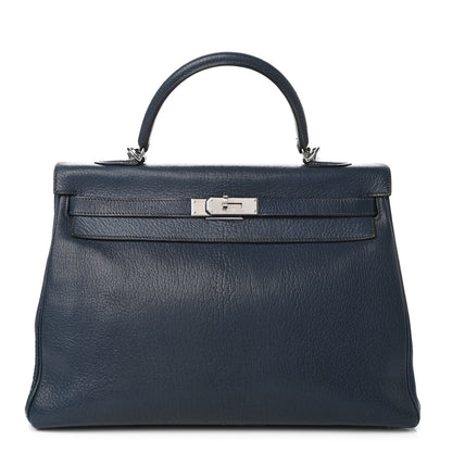 Hermes Chevre De Coromandel Kelly Retourne 35 Bleu De Prusse 1 of 41