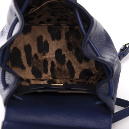 Dolce & Gabbana Calfskin Mini Miss Sicily Backpack Blue 4 of 8