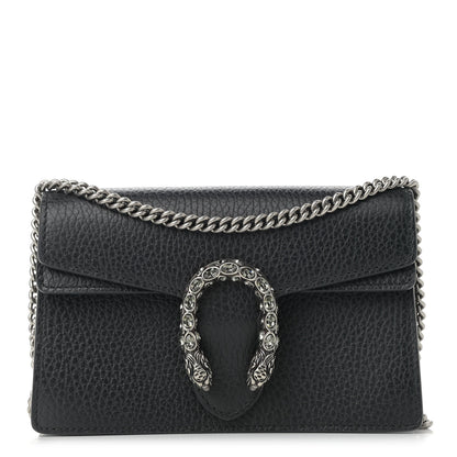 Gucci Calfskin Super Mini Dionysus Shoulder Bag Black 1 of 12